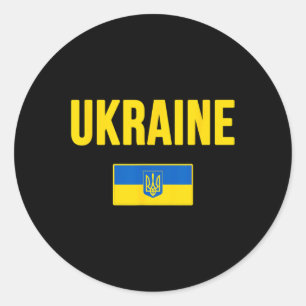 Ukraine Ukrainian Flag 3 Classic Round Sticker