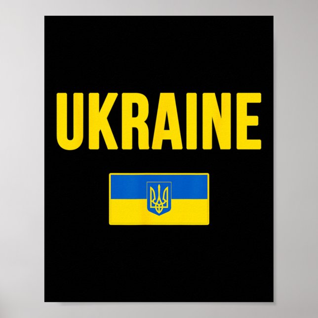 Ukraine Ukrainian Flag 3  Poster (Front)
