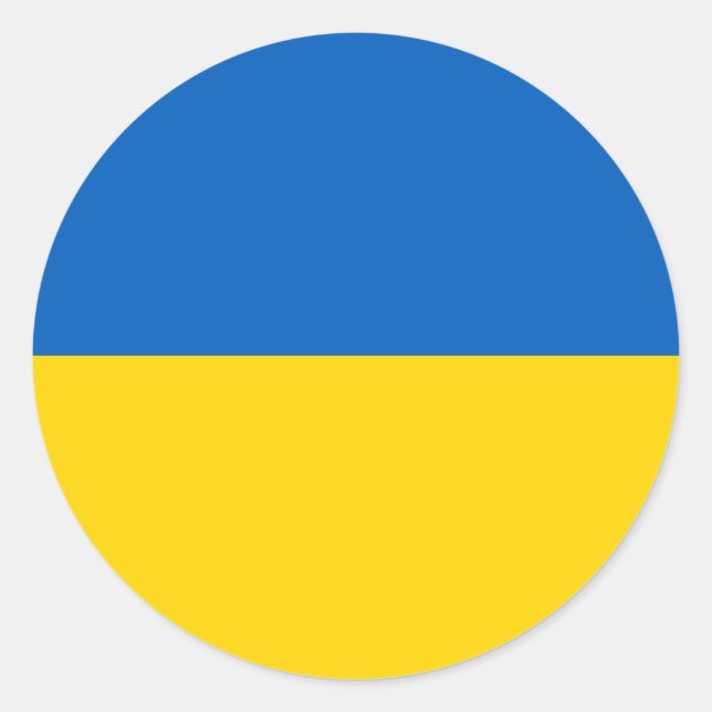 Ukraine (Ukrainian) Flag Classic Round Sticker (Front)