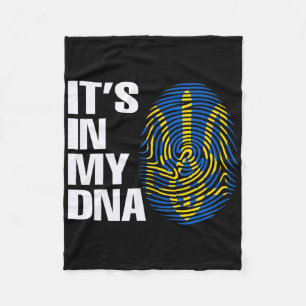 Ukraine Ukrainian Flag Coat Arms Ukraine Dna Fleece Blanket