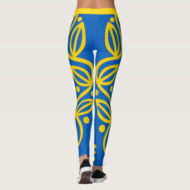 Ukraine & Ukrainian Flag fashion, holiday / sports Leggings (Back)