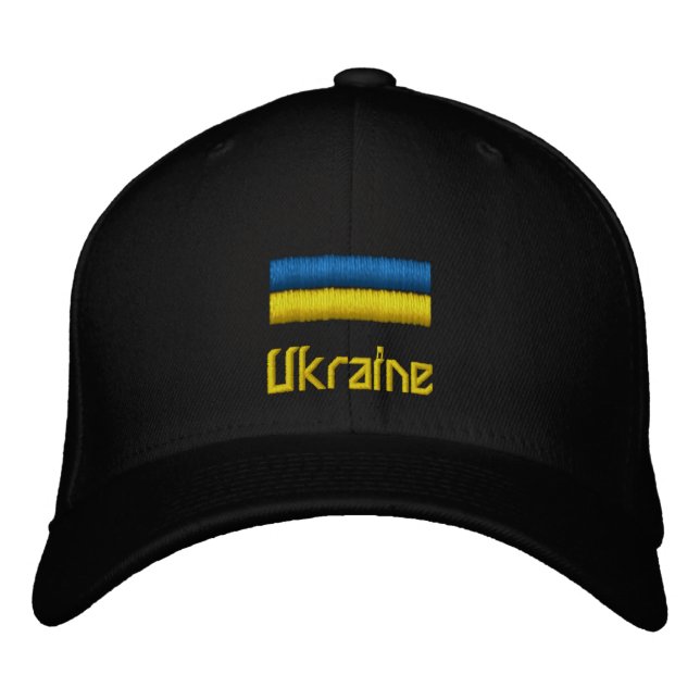 Ukraine & Ukrainian Flag fashion / Kyiv Patriots Embroidered Hat (Front)