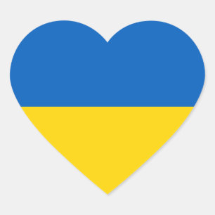 Ukraine – Ukrainian Flag Heart Sticker