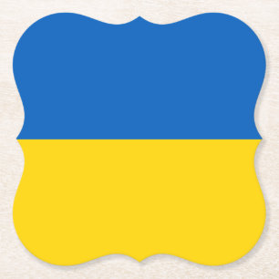 Ukraine (Ukrainian) Flag Paper Coaster
