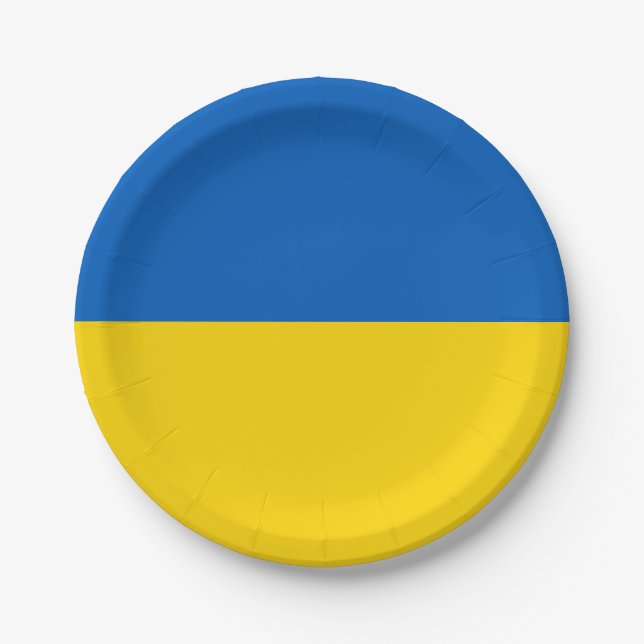 Ukraine (Ukrainian) Flag Paper Plate (Front)