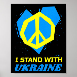 Ukraine Ukrainian Flag Peace I Stand With Ukraine  Poster