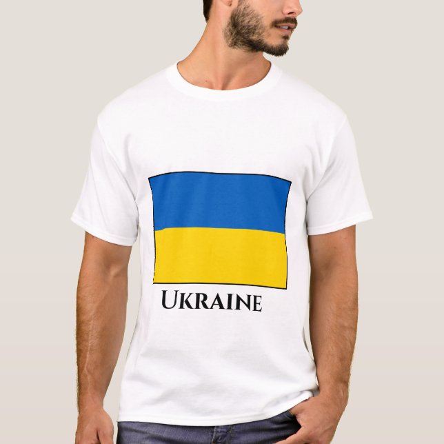 Ukraine (Ukrainian) Flag T-Shirt (Front)