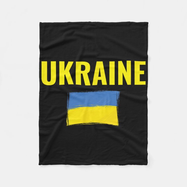 Ukraine Ukrainian Flag Ukrainians  Fleece Blanket (Front)