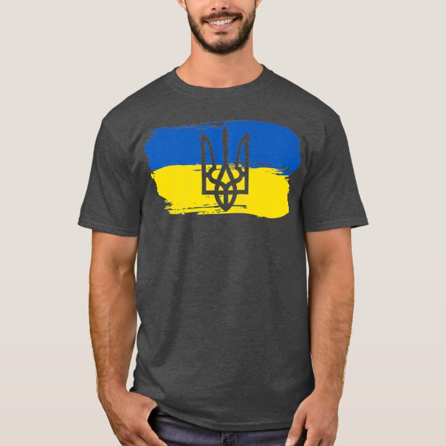 Ukraine Ukrainian Flag Ukrainians Gift Premium T-Shirt (Front)