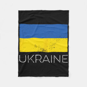 Ukraine Ukrainian Flag Vintage Ukraine Mini Flag  Fleece Blanket
