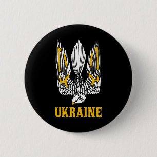 Ukraine Ukrainian Kiev Trysub Eastern Europe 1 6 Cm Round Badge