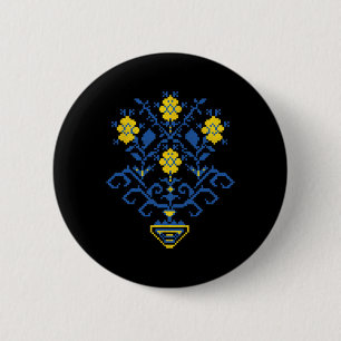 Ukraine Ukrainian Kiew Trysub Flag 11 6 Cm Round Badge