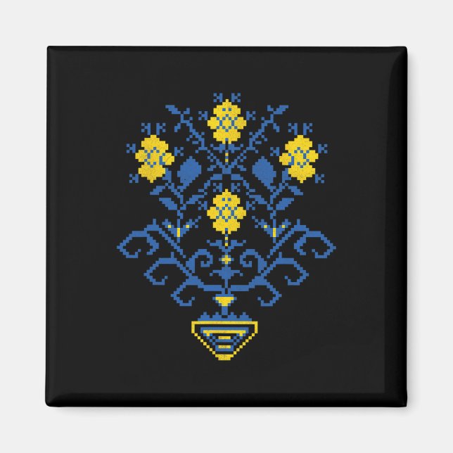 Ukraine Ukrainian Kiew Trysub Flag 11  Magnet (Front)