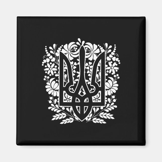 Ukraine Ukrainian Kiew Trysub Flag 13  Magnet (Front)