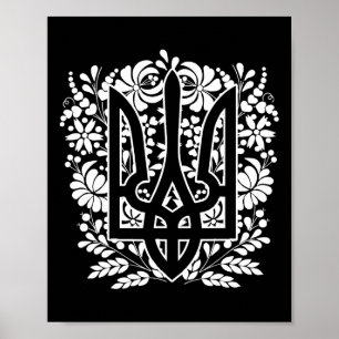 Ukraine Ukrainian Kiew Trysub Flag 13 Poster