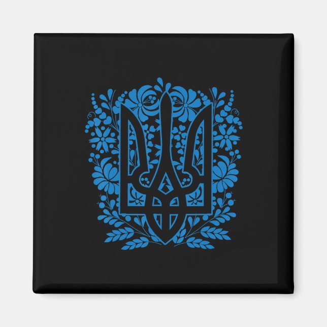 Ukraine Ukrainian Kiew Trysub Flag 14  Magnet (Front)
