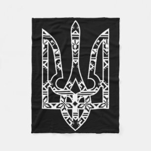 Ukraine Ukrainian Kiew Trysub Flag 19 Fleece Blanket