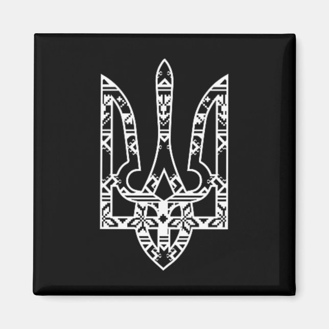 Ukraine Ukrainian Kiew Trysub Flag 19  Magnet (Front)