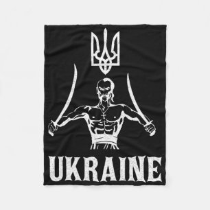 Ukraine Ukrainian Kiew Trysub Flag 8  Fleece Blanket