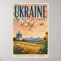 Ukraine Ukrainian Landscape Illustration Travel