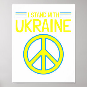 Ukraine Ukrainian Support Anti-war I Stand With Uk Poster
