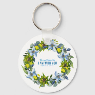 Ukraine Ukrainian Wreath Flowers Faith Hope Key Ring