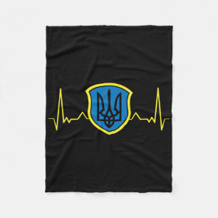 Ukraine Ukrainians Ukrainian Kiev Trysub Flag 13 Fleece Blanket
