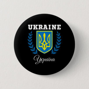 Ukraine Ukrainians Ukrainian Kiev Trysub Flag 5  6 Cm Round Badge