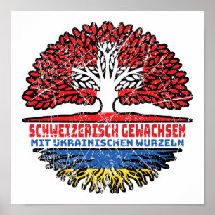 Ukraine Ukrainisch Schweizer Schweiz Baum Wurzel Poster
