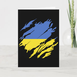 Ukraine Ukranian Flag Pride Roots Heritage  Card