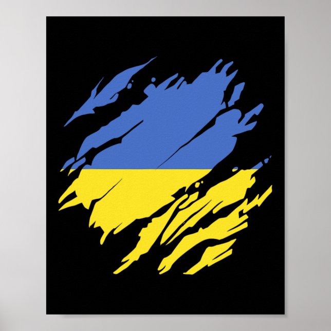 Ukraine Ukranian Flag Pride Roots Heritage  Poster (Front)