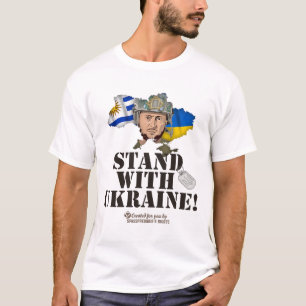 Ukraine Uruguay Flags Zelenskyy Stand With Ukraine T-Shirt