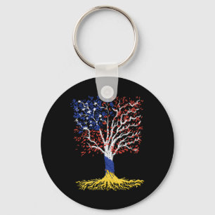 Ukraine Usa Friendship America Ukrainian Roots Key Ring