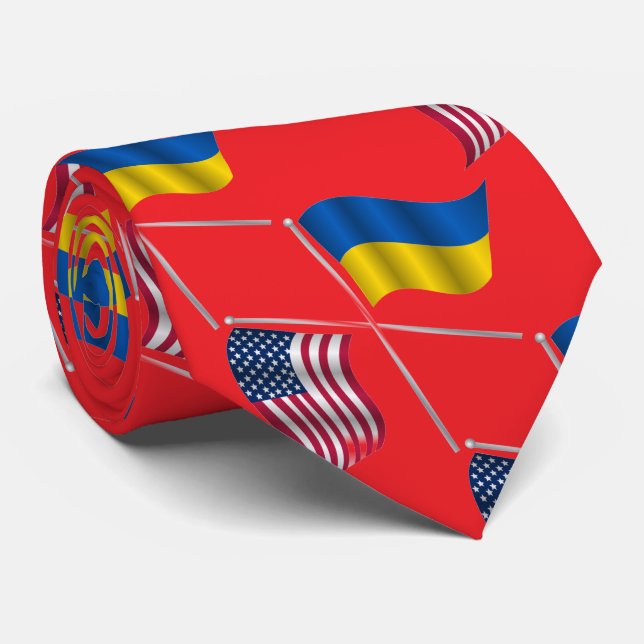 UKRAINE USA   NECK TIE (Rolled)