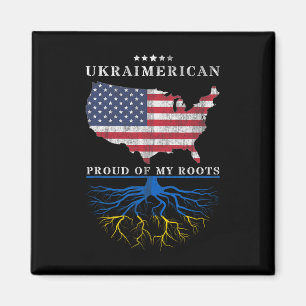 Ukraine Usa Proud Of Both Countries Ukraimerican 2 Magnet
