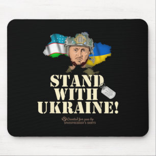Ukraine Uzbekistan Volodymyr Zelenskyy Stand With  Mouse Pad