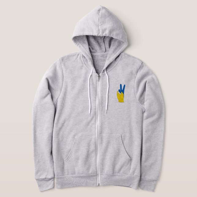 Ukraine V-Sign  Hoodie (Laydown)