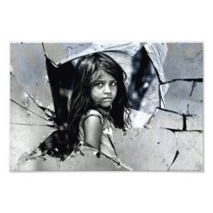 Ukraine War on Children Photo Print