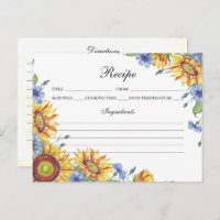 Ukraine Watercolor Recipe Card