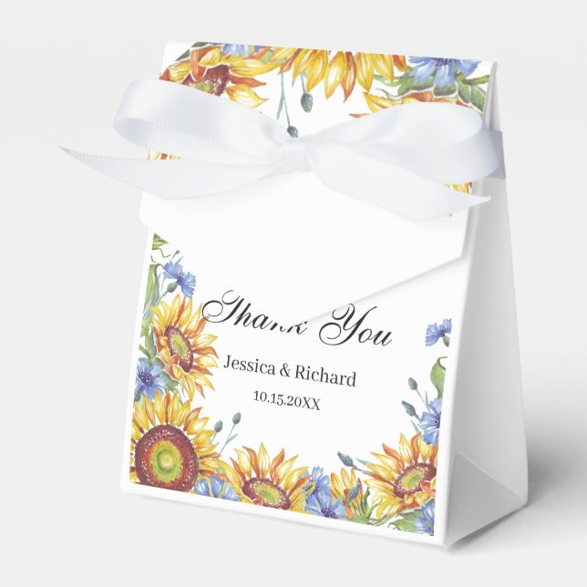 Ukraine Watercolor Wedding Favour Box (Front Side)
