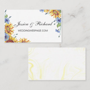 Ukraine Watercolor Wedding Website Card