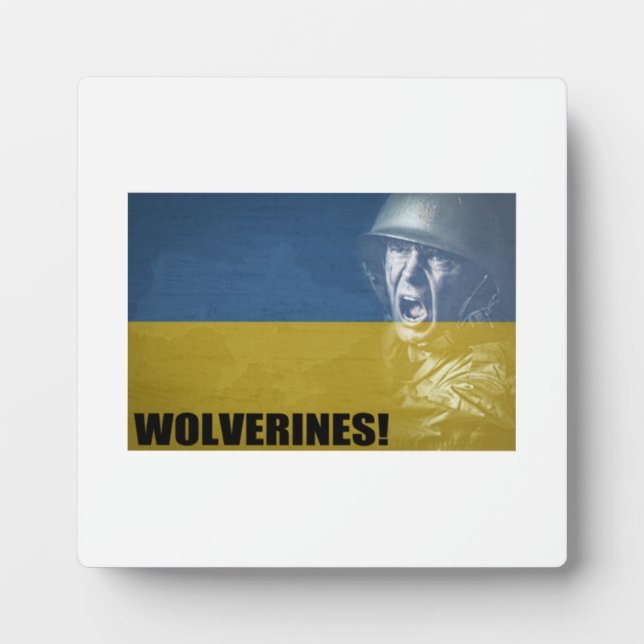 Ukraine Wolverines!  Plaque (Front)