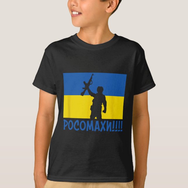 Ukraine Wolverines War National Stand Love Support T-Shirt (Front)