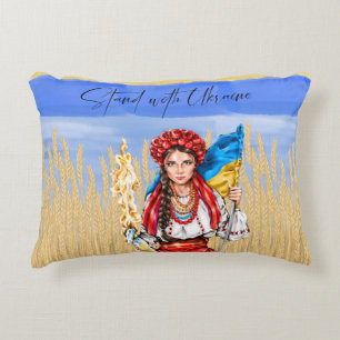 Ukraine Woman Support Drawstring Bag Notebook Door Decorative Cushion