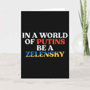 Ukraine World Of Putins Be Zelensky Ukrainian Men  Card
