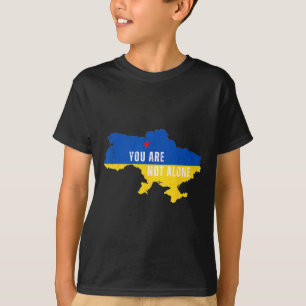 Ukraine You Are Not Alone Kiev Map Ukrainian Suppo T-Shirt