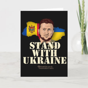 Ukraine Zelensky Flags Of Republic Of Moldova And  Card