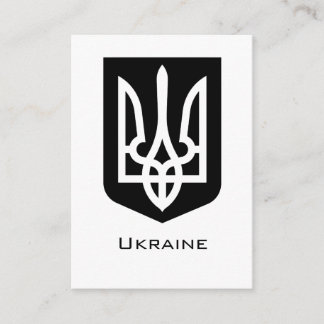 Ukraine's Tryzub Contemporary Graphic Emblem Enclosure Card