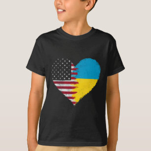 Ukrainian American Flag America Usa Ukraine Indepe T-Shirt