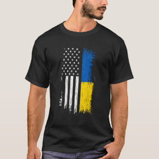 Ukrainian American Flag Pride Ukraine Usa T-Shirt